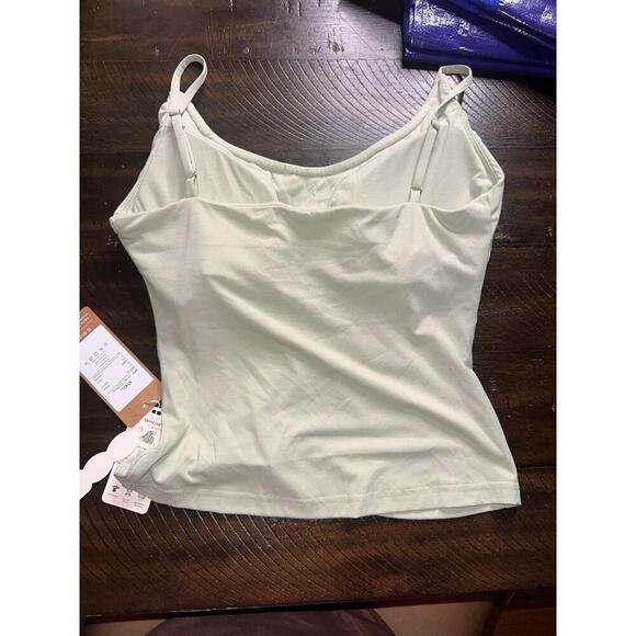 OGL Tank Top Womens Size M Pale Green Brami Camisole Ruched Neckline Minimalist - Picture 6 of 6